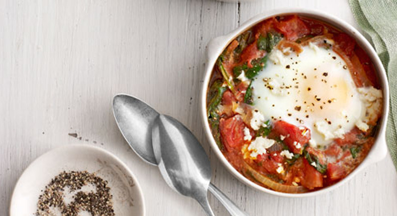 Baked Eggs with Spinach and Tomato Baked Eggs with Spinach and Tomato