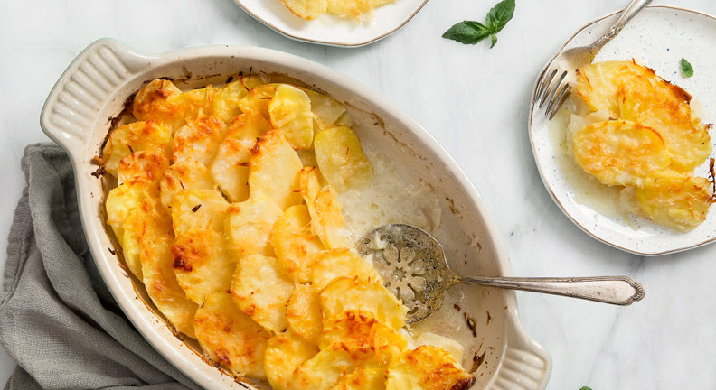 Scalloped Potatoes with Coconut Milk and Basil Scalloped Potatoes with Coconut Milk and Basil