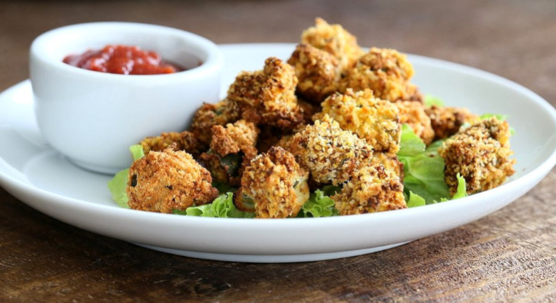 Baked Popcorn Okra Baked Popcorn Okra